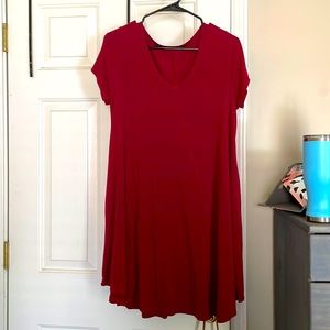 Red tshirt dress